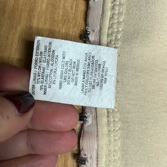 Pink Corset 30 Sz Small Chest 33” Waist 27” length 17” Hook & Eye Vintage Corset - Picture 11 of 12